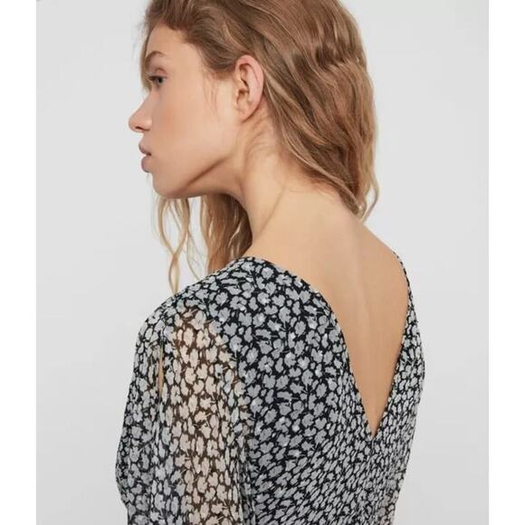 AllSaints Ivey Scatter Dress Grey Size 4 - Picture 7 of 11